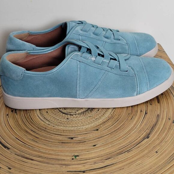 Vionic Jean Suede Sneaker Blue 9.5 - Picture 1 of 5